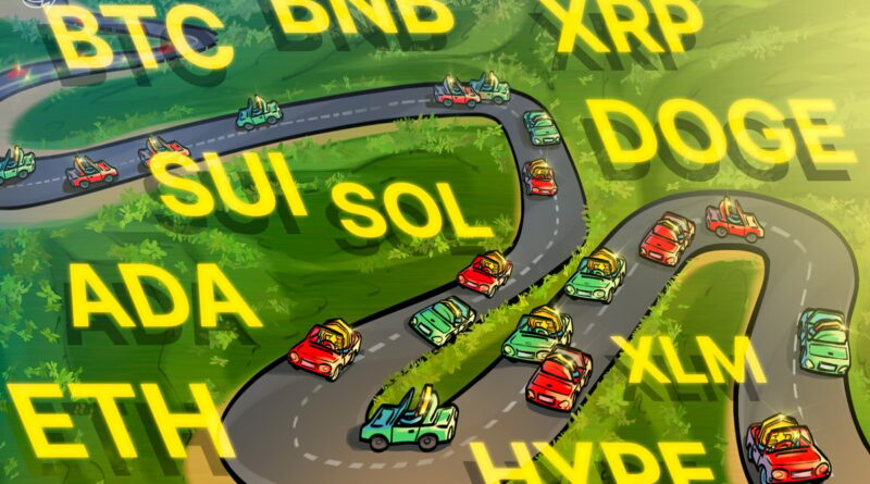Price predictions 7/30: BTC, ETH, XRP, BNB, SOL, DOGE, ADA, HYPE, XLM, SUI