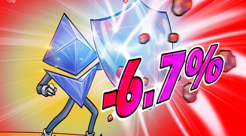 ETH down 6.7% after crypto ‘Black Monday,’ showing more resilience than alts