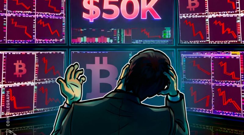 BTC traders wait for $50K bottom: Five things to know in Bitcoin this week