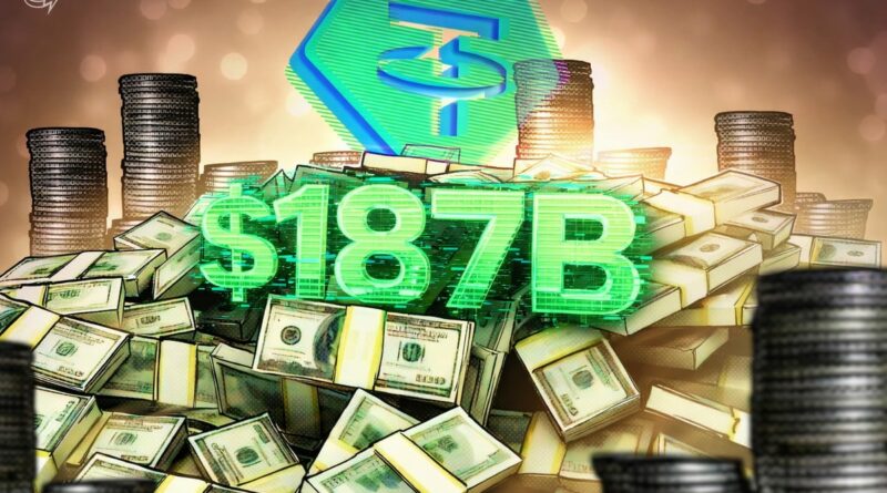 Tether USDt hits record $187B market cap in Q4 despite crypto downturn