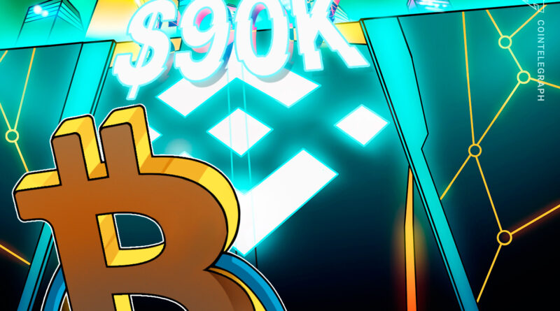 Bitcoin price chart targets $90K as traders ‘aggressively’ buy on Binance