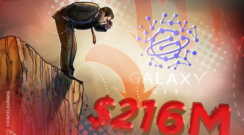Galaxy Digital posts $216M Q1 loss as crypto market slides 20%