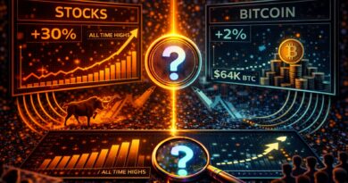 Stocks Are At All-Time Highs, Bitcoin Is Lagging: Is BTC Late To The Rally?