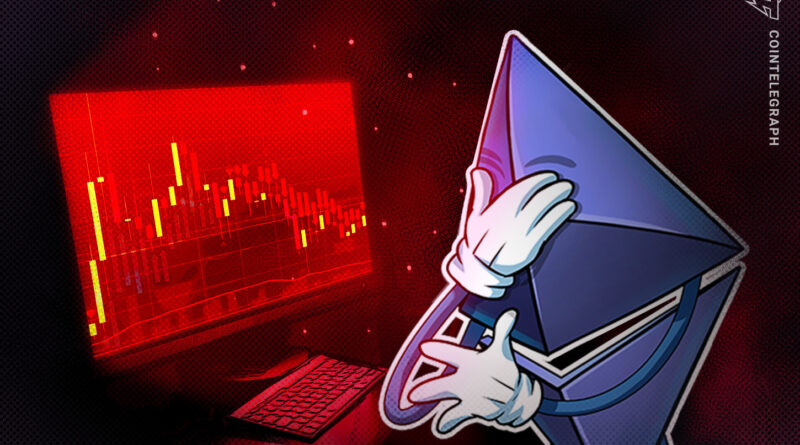 Tether stablecoin flips Ether by market cap as ETH routs to $1.5K