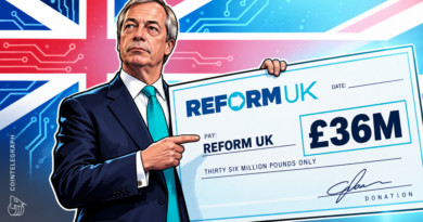 Farage’s Reform UK gets biggest donation ever from crypto billionaire: Reports